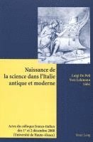 bokomslag Naissance De La Science Dans L'Italie Antique Et Moderne