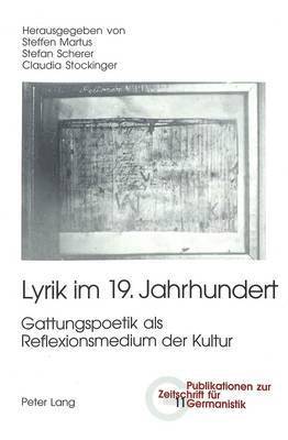 Brigitte Peters, Steffen Martus, Stefan Scherer, Claudia Stockinger - Lyrik Im 19. Jahrhundert, Häftad