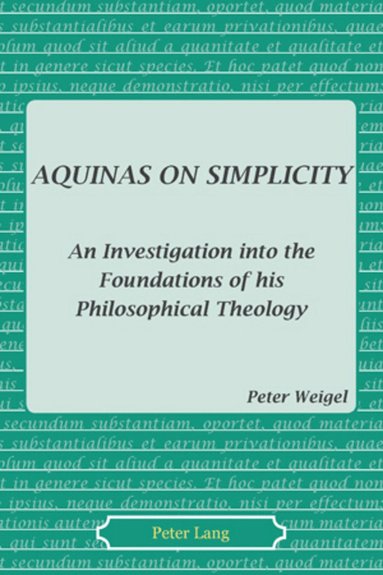 bokomslag Aquinas on Simplicity