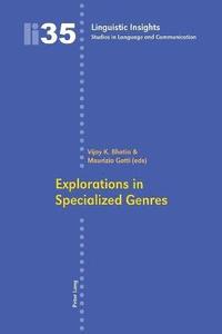 bokomslag Explorations in Specialized Genres