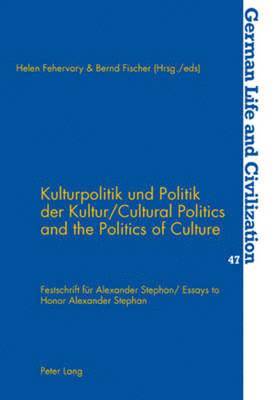 Helen Fehervary, Bernd Fischer - Kulturpolitik Und Politik Der Kultur Cultural Politics and the Politics of Culture, Häftad