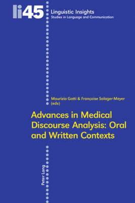 bokomslag Advances in Medical Discourse Analysis: Oral and Written Contexts