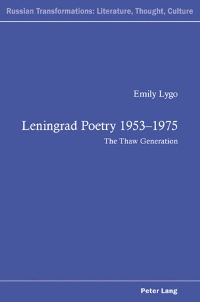 Leningrad Poetry 1953-1975 1