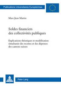 bokomslag Soldes Financiers Des Collectivits Publiques