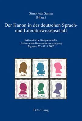 Italo Michele Battafarano, Simonetta Sanna - Kanon in Der Deutschen Sprach- Und Literaturwissenschaft, Häftad