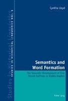 Semantics and Word Formation 1
