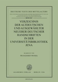 bokomslag Verzeichnis Altdeutscher Handschriften: Vol 2 Universitaetsbibliothek Jena