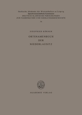 bokomslag Ortsnamenbuch Der Niederlausitz: Studien Zur Toponymie Der Kreise Beeskow, Calau, Cottbus, Eisenhüttenstadt, Finsterwalde, Forst, Guben, Lübben, Lucka
