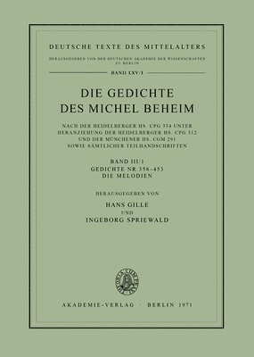 bokomslag Gedichte Nr. 358-453. Die Melodien