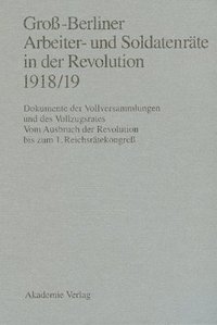 bokomslag Gross-Berliner Arbeiter- Und Soldatenraete in Der Revolution 1918/19