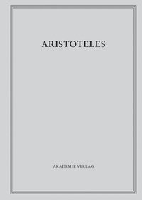 bokomslag Aristoteles Werke V 17/1