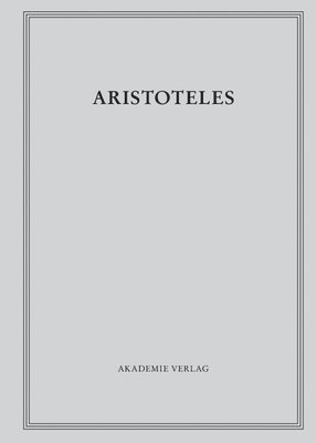 bokomslag Aristoteles Werke V 17/1