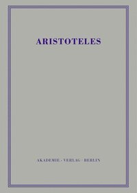 bokomslag Aristoteles Werke in Deutscher Uebersetzung Begruendet Von Ernst Grumach V 9/3