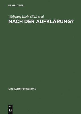 KLEIN, Wolfgang Klein, Waltraud Naumann-Beyer - Nach Der Aufklaerung? Beitraege Zum Diskurs Der Kulturwissenschaften, Häftad