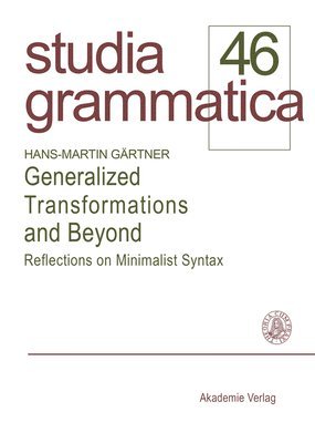 Hans-Martin Gärtner - Generalized Transformations and Beyond, Häftad
