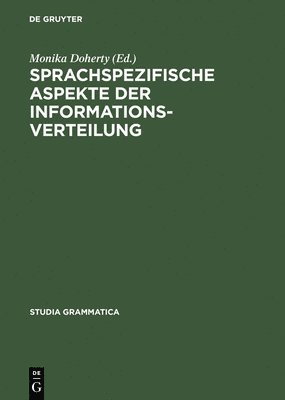 Monika Doherty - Sprachspezifische Aspekte der Informationsverteilung, Inbunden