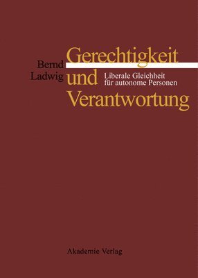 bokomslag Gerechtigkeit Und Verantwortung