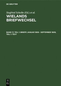 bokomslag Briefe Januar 1806 - September 1809, Teil 1