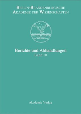 bokomslag Berichte und Abhandlungen, Band 10