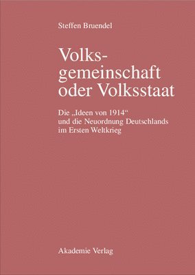 bokomslag Volksgemeinschaft Oder Volksstaat