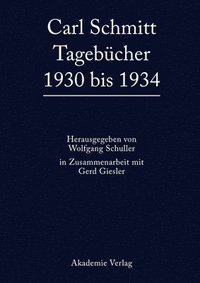 bokomslag Carl Schmitt Tagebucher 1930 Bis 1934