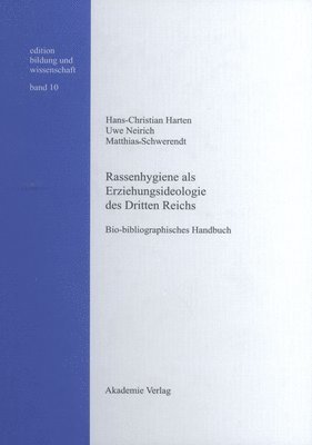 bokomslag Rassenhygiene ALS Erziehungsideologie Des Dritten Reichs