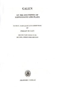 bokomslag On the Doctrines of Hippocrates and Plato, 4,1,2, Second Part