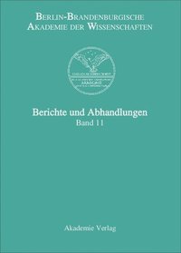 bokomslag Berichte und Abhandlungen, Band 11