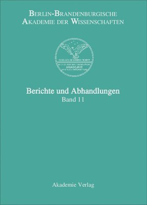 bokomslag Berichte und Abhandlungen, Band 11