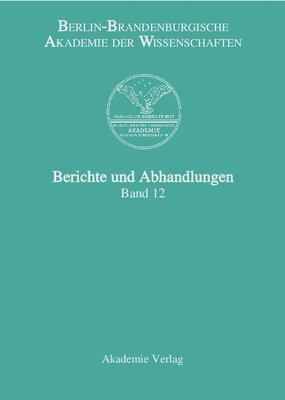 bokomslag Berichte und Abhandlungen, Band 12