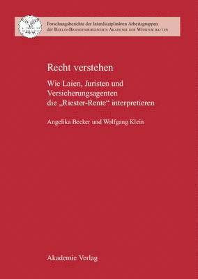 Angelika Becker, Wolfgang Klein - Recht Verstehen, Inbunden