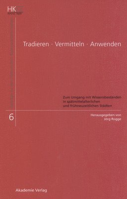 bokomslag Tradieren - Vermitteln - Anwenden