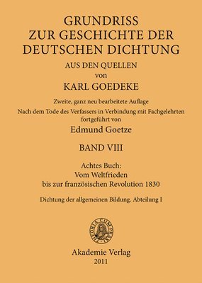 bokomslag Achtes Buch: Vom Weltfrieden Bis Zur Franzsischen Revolution 1830