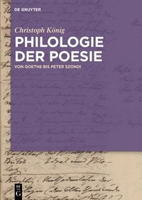 bokomslag Philologie der Poesie