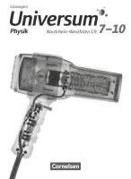 bokomslag Universum Physik 7.-10. Schuljahr - Gymnasium Nordrhein-Westfalen G9 - Lösungen zum Schülerbuch