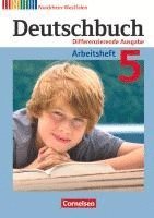 bokomslag Deutschbuch. 5. Schuljahr. Arbeitsheft mit Lösungen. Differenzierende Ausgabe Nordrhein-Westfalen