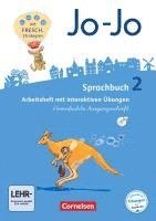bokomslag Jo-Jo Sprachbuch - Allgemeine Ausgabe - Neubearbeitung 2016. 2. Schuljahr - Arbeitsheft in Vereinfachter Ausgangsschrift mit CD-ROM