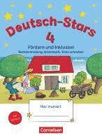 bokomslag Deutsch-Stars 4. Schuljahr. Fördern und Inklusion - Übungsheft. Mit Lösungen