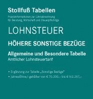 bokomslag Tabelle, Lohnsteuer 2024, Höhere Sonstige Bezüge