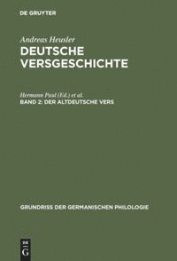 Andreas Heusler - altdeutsche Vers, Inbunden