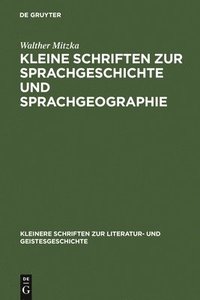 bokomslag Kleine Schriften Zur Sprachgeschichte Und Sprachgeographie