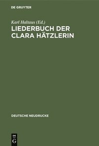 bokomslag Liederbuch der Clara Htzlerin