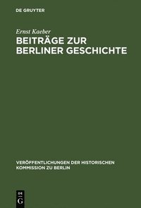 bokomslag Beitrge Zur Berliner Geschichte