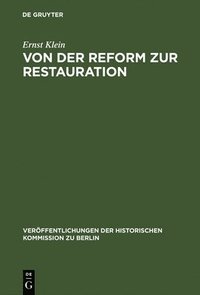 bokomslag Von Der Reform Zur Restauration