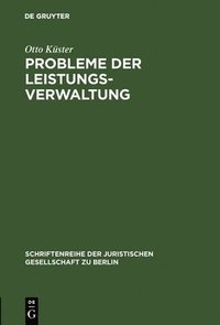 bokomslag Probleme der Leistungsverwaltung