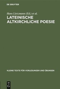 bokomslag Lateinische altkirchliche Poesie