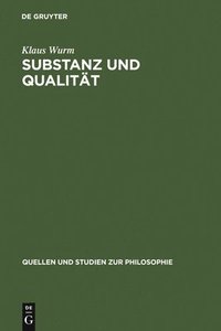 bokomslag Substanz und Qualitt