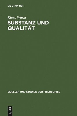 bokomslag Substanz und Qualitt