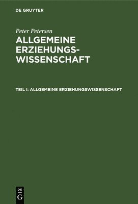 bokomslag Allgemeine Erziehungswissenschaft