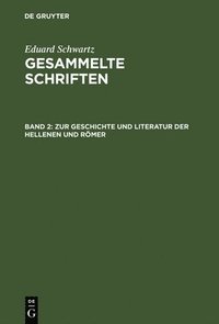 bokomslag Zur Geschichte und Literatur der Hellenen und Rmer